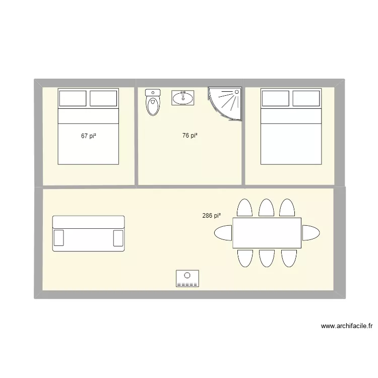 Chalet Dany. Plan de 3  et 40 m²
