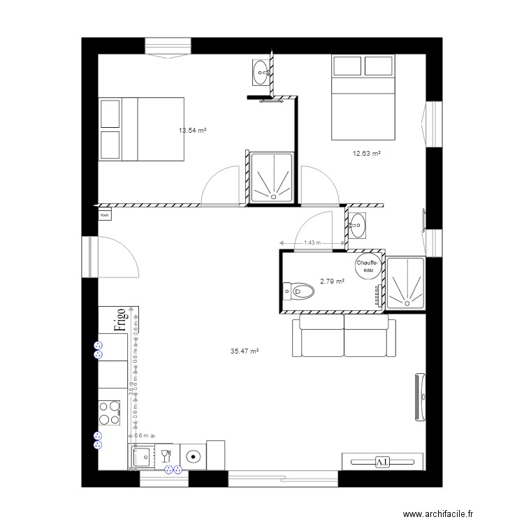 construction 2ch / 2 sdb 2. Plan de 0 pièce et 0 m2