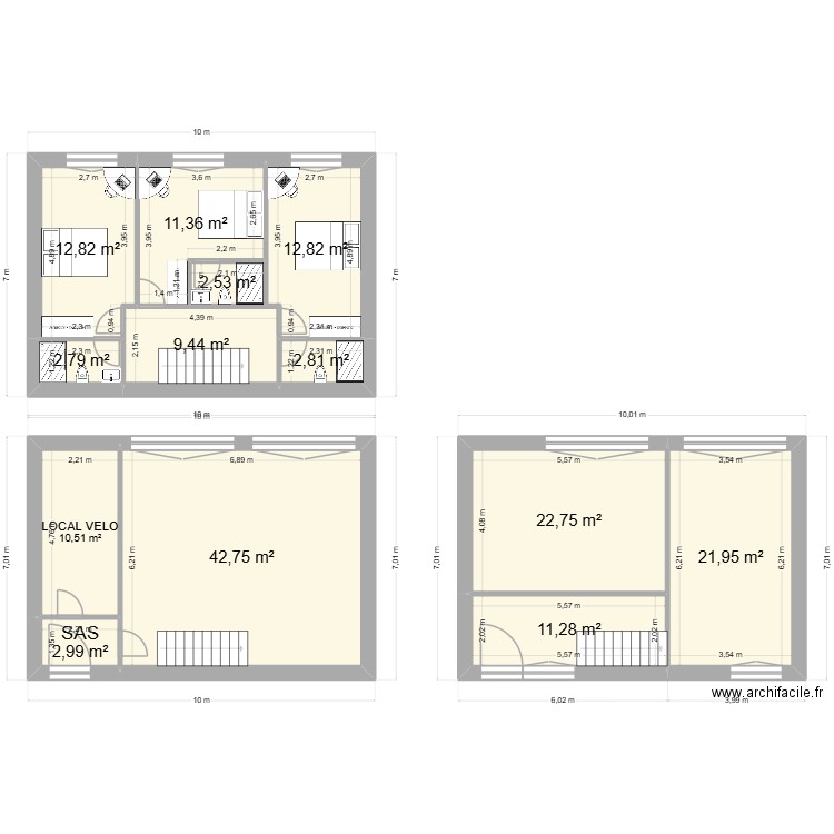 COLOC A 9 CHAMBRES - CHATOU V3 SI NOUS DEVIOSN DIVISER. Plan de 13 pièces et 167 m2