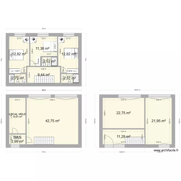 COLOC A 9 CHAMBRES - CHATOU V3 SI NOUS DEVIOSN DIVISER. Plan de 13 et 167 m² COLOC A 9 CHAMBRES - CHATOU V3 SI NOUS DEVIOSN DIVISER. Plan de 13 et 167 m²