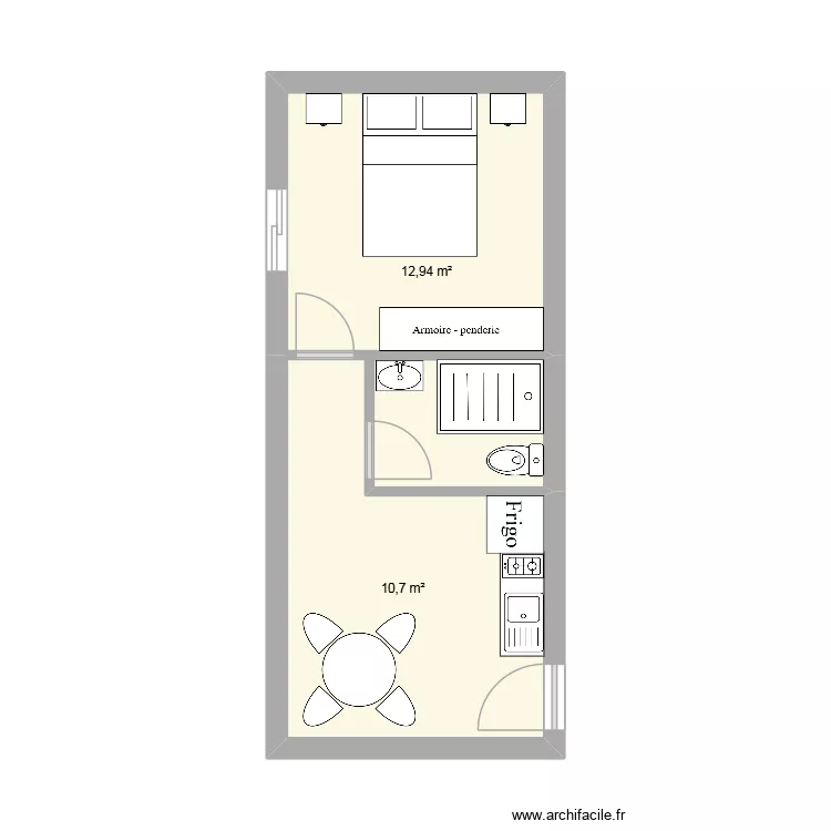 welid. Plan de 2  et 24 m²