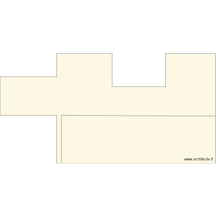 boucherie travaux. Plan de 1 pièce et 71 m2