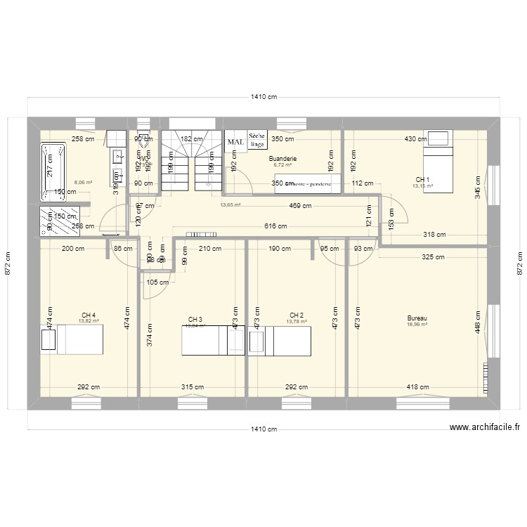 plan maison etage vivalia. Plan de 0 pièce et 0 m2