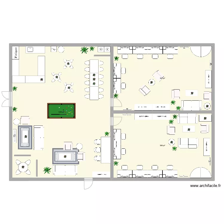Loges 40x60 - 2 loges. Plan de 