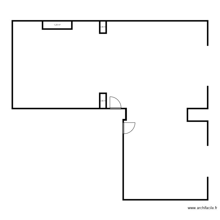 Nath. Plan de 3 pièces et 2 m2