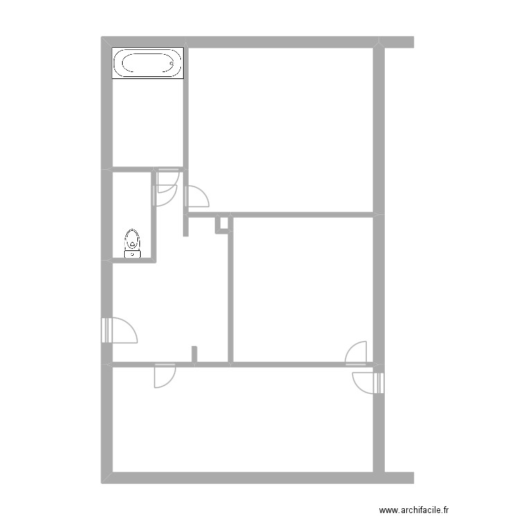 Ghenadii Evere. Plan de 6 pièces et 45 m2