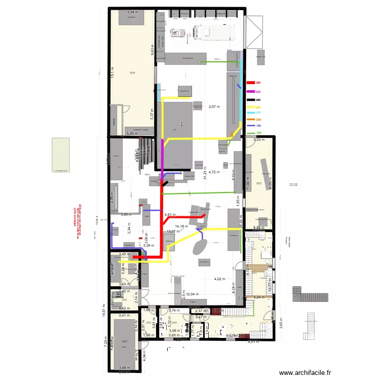 atelier Yann V19 bureau visu atelier. Plan de 14  et 422 m²