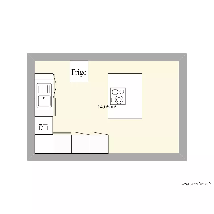 cuisine. Plan de 1 et 14 m² cuisine. Plan de 1 et 14 m²