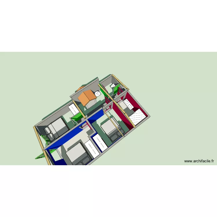 Chalet 3-2. Plan de 2 et 15 m² Chalet 3-2. Plan de 2 et 15 m²