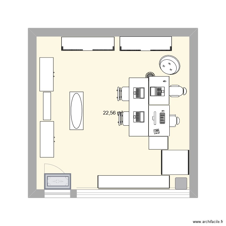 PLAN BOUTIQUE. Plan de 1 pièce et 23 m2