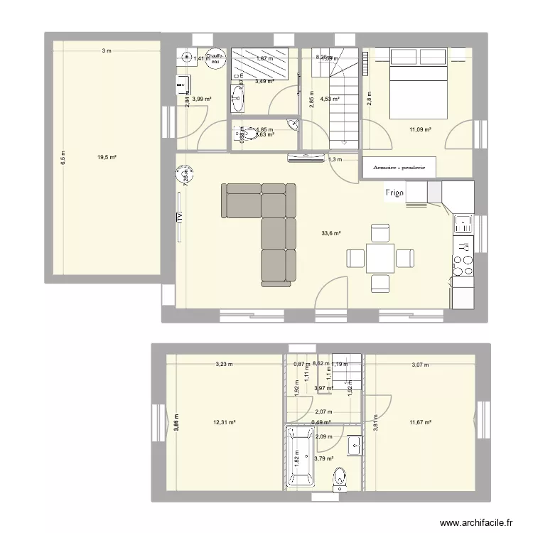 Lot 24 9/8 RDC. Plan de 12 et 169 m² Lot 24 9/8 RDC. Plan de 12 et 169 m²