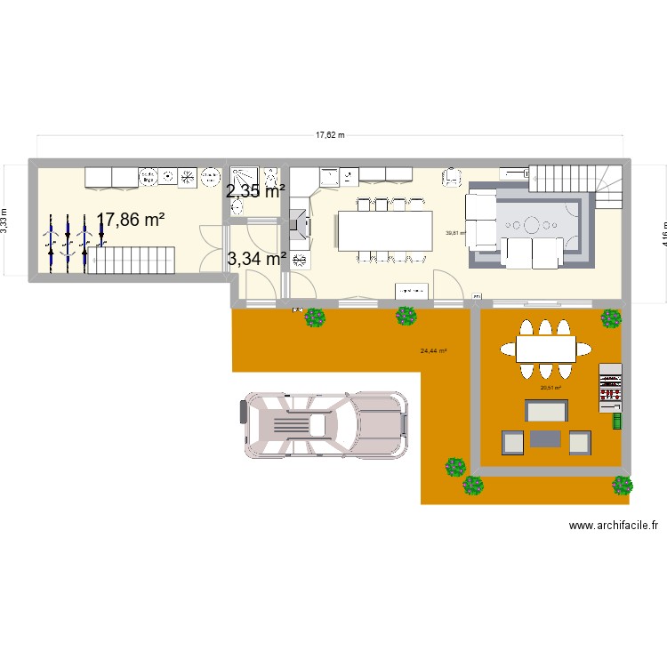 claude3. Plan de 10 pièces et 145 m2