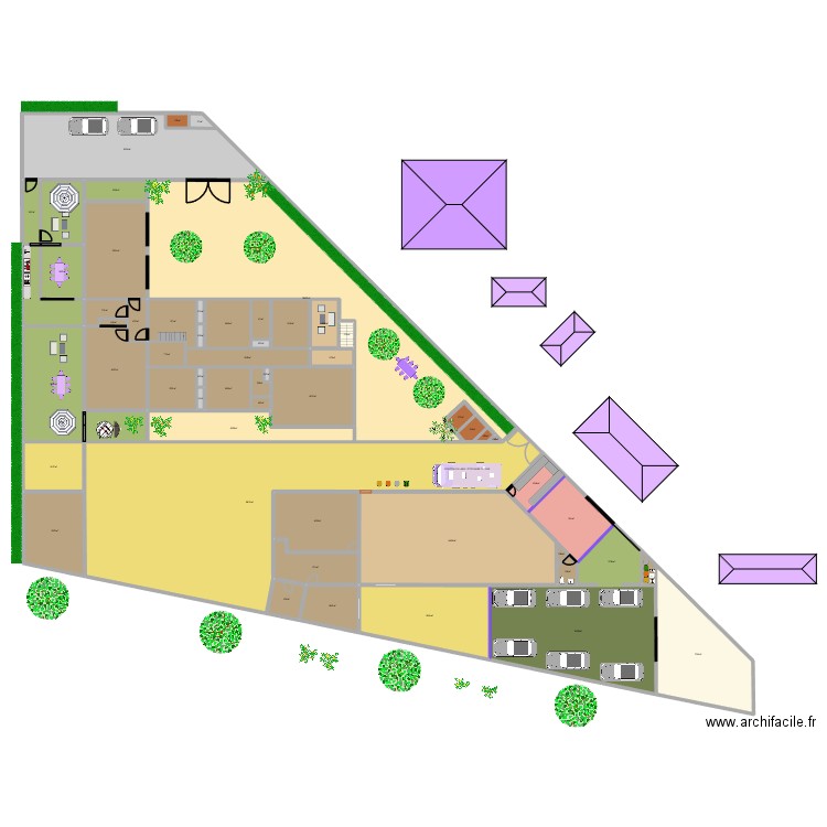 FOODTRUCK 0812D. Plan de 58 pièces et 1892 m2