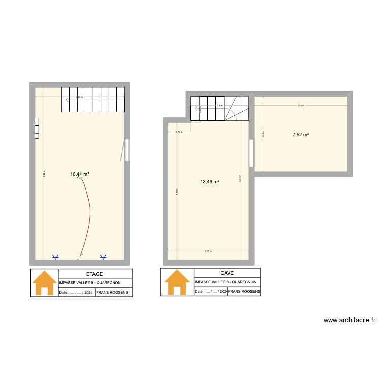 Quaregnon - Impasse Vallee CE. Plan de 0 pièce et 0 m2