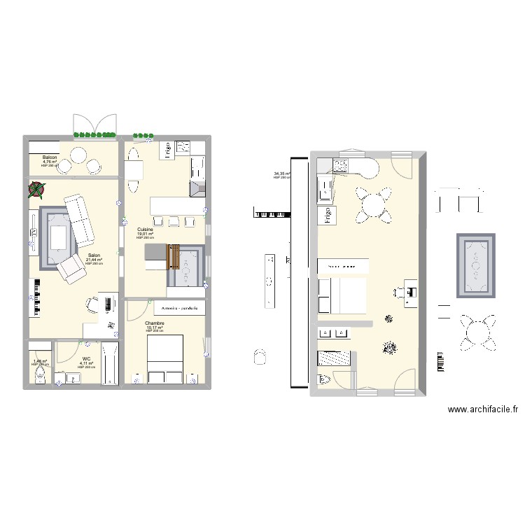 STUDIO JOHAN V2. Plan de 0 pièce et 0 m2
