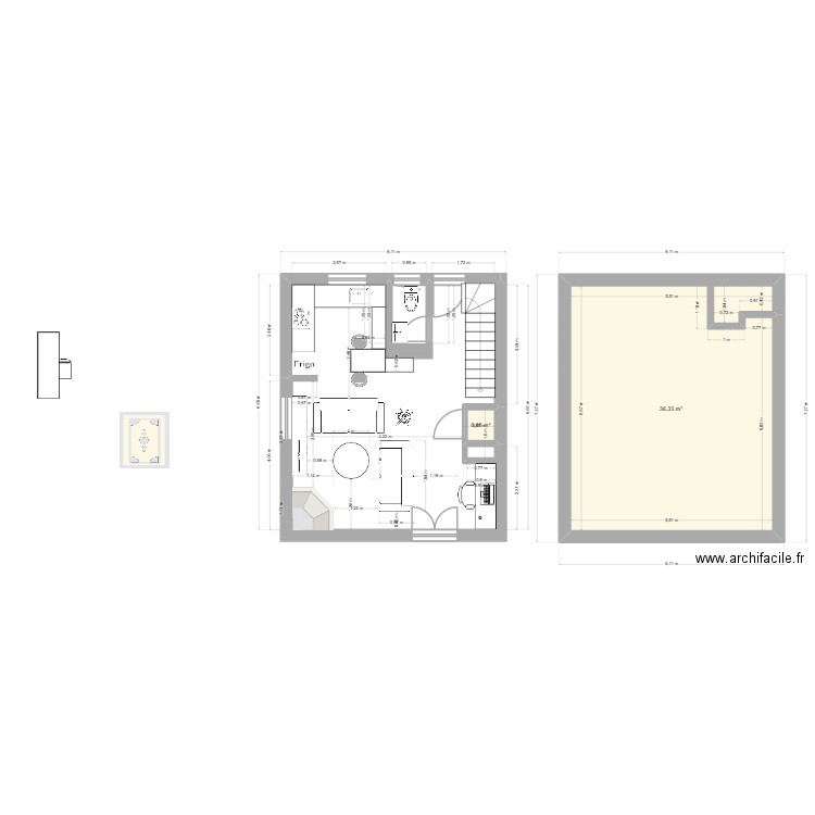 Mijas La Nueva. Plan de 2 pièces et 37 m2