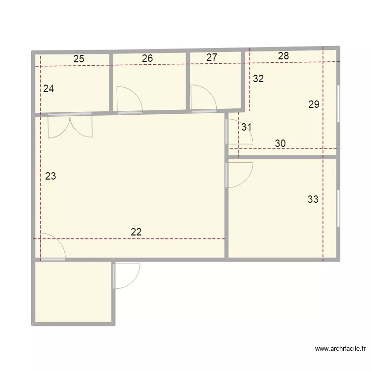 appartement II INSS size. Plan de 