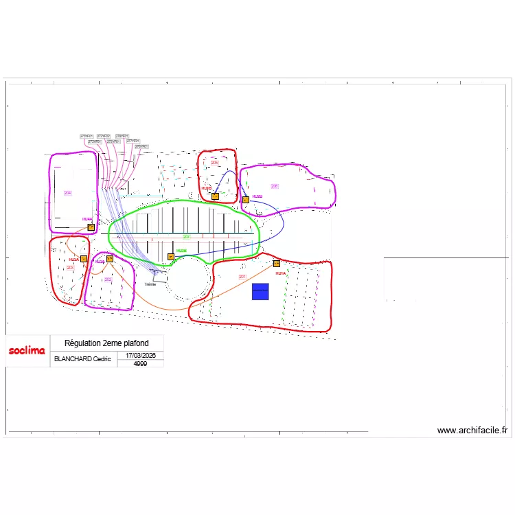 BGL centre 2eme plafond. Plan de BGL centre 2eme plafond. Plan de