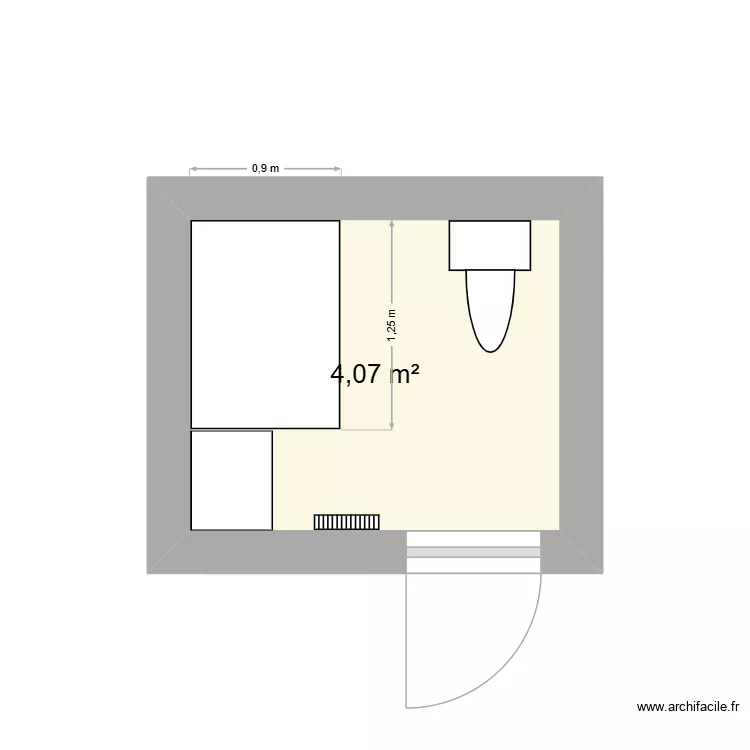 sdb coco. Plan de 1 Pièce et 4 m² sdb coco. Plan de 1 Pièce et 4 m²