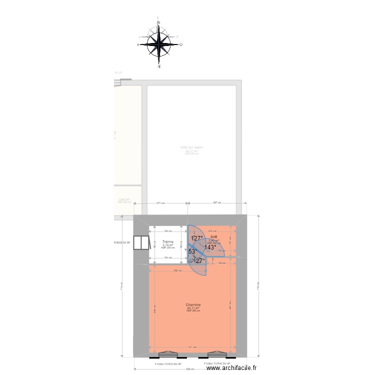 BOITEUX PRINCIPALE. Plan de 14 pièces et 178 m2