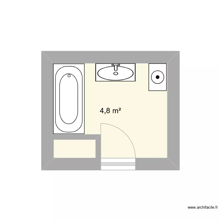 gaalopin 2. Plan de 1 Pièce et 5 m²