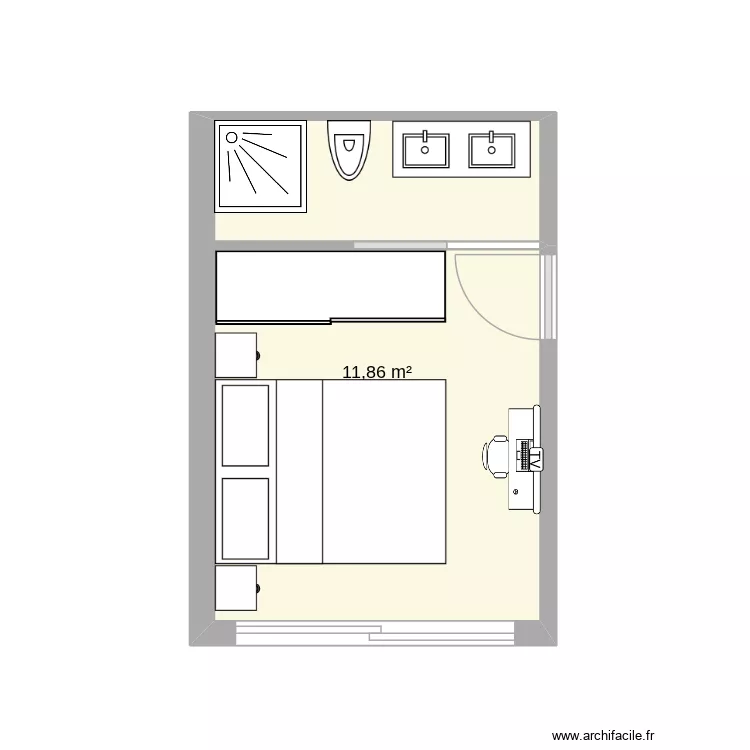 id&eacute;e chambre 5. Plan de 