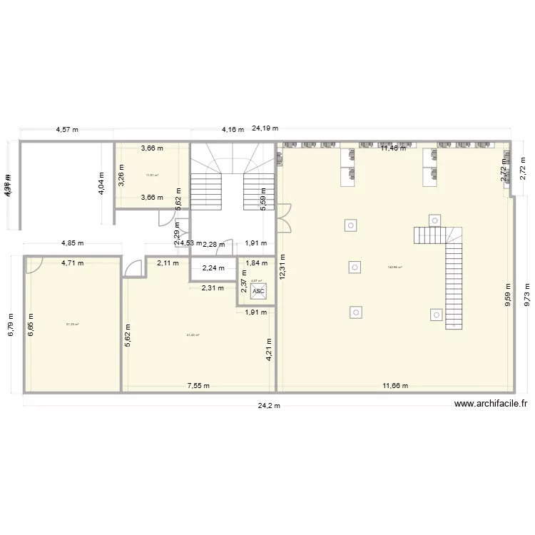 Bib Pez. Plan de 5  et 232 m²