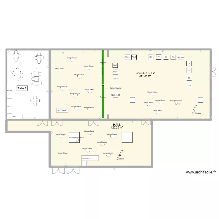 AGRACO OPTION 1 V3 Accueil café et déjeuner dans le hall. Plan de 2 et 382 m² AGRACO OPTION 1 V3 Accueil café et déjeuner dans le hall. Plan de 2 et 382 m²