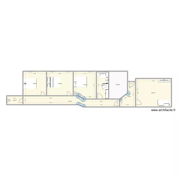 APPART 2 ORANGE. Plan de 9 pièces et 107 m² APPART 2 ORANGE. Plan de 9 pièces et 107 m²