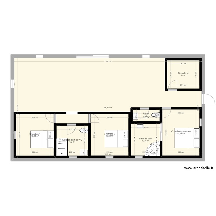 maison test. Plan de 0 pièce et 0 m2