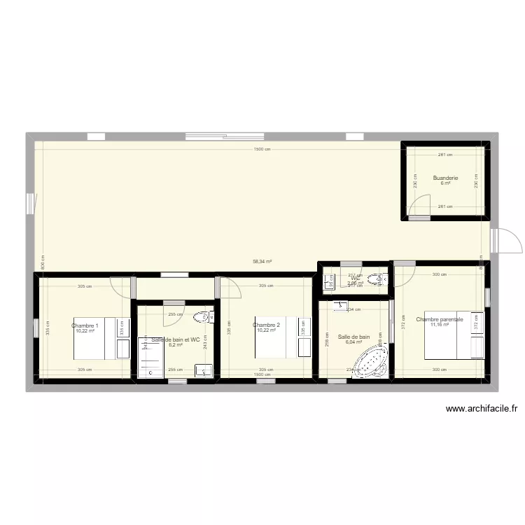 maison test. Plan de maison test. Plan de