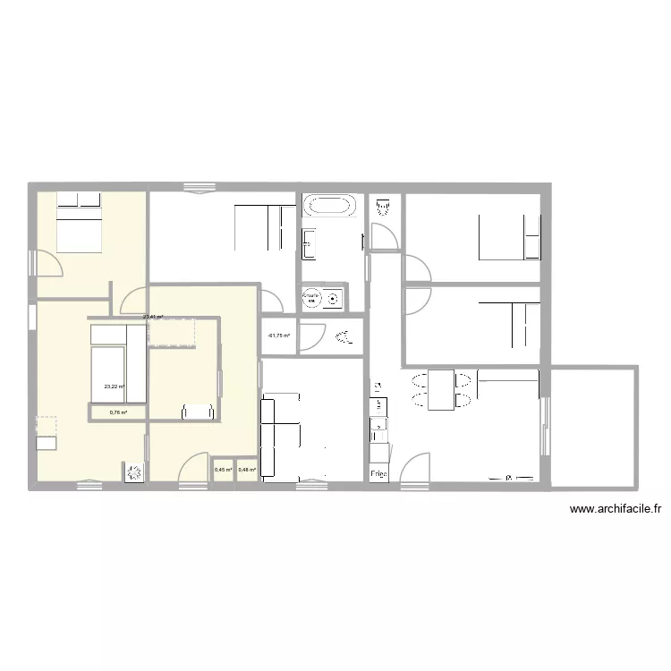 Vals. Plan de 6  et 50 m²