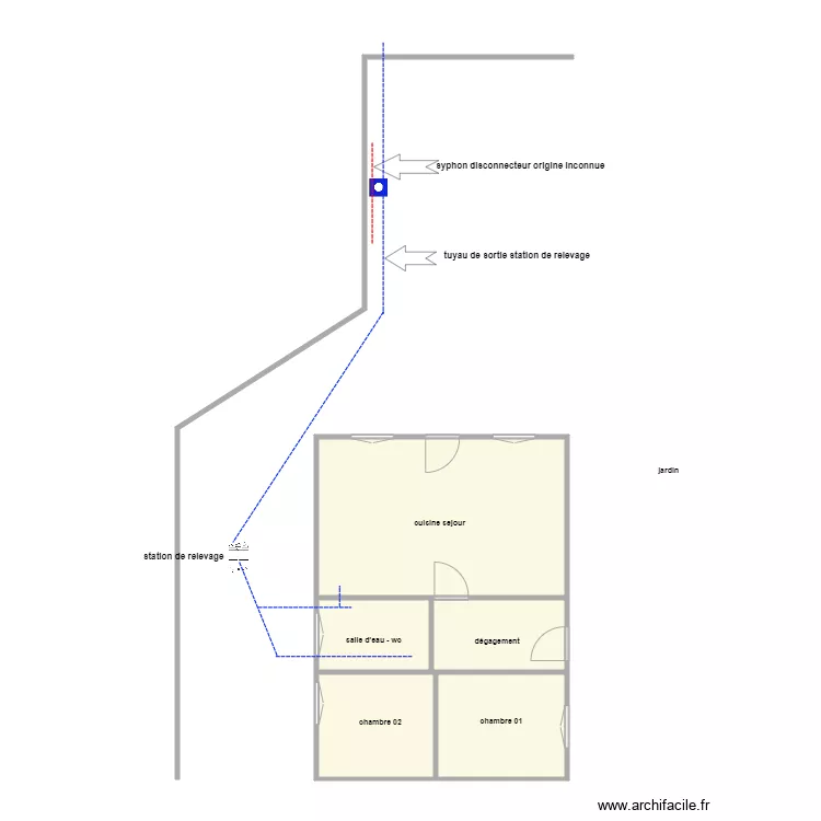 braillard ass. Plan de 4 pièces et 45 m²
