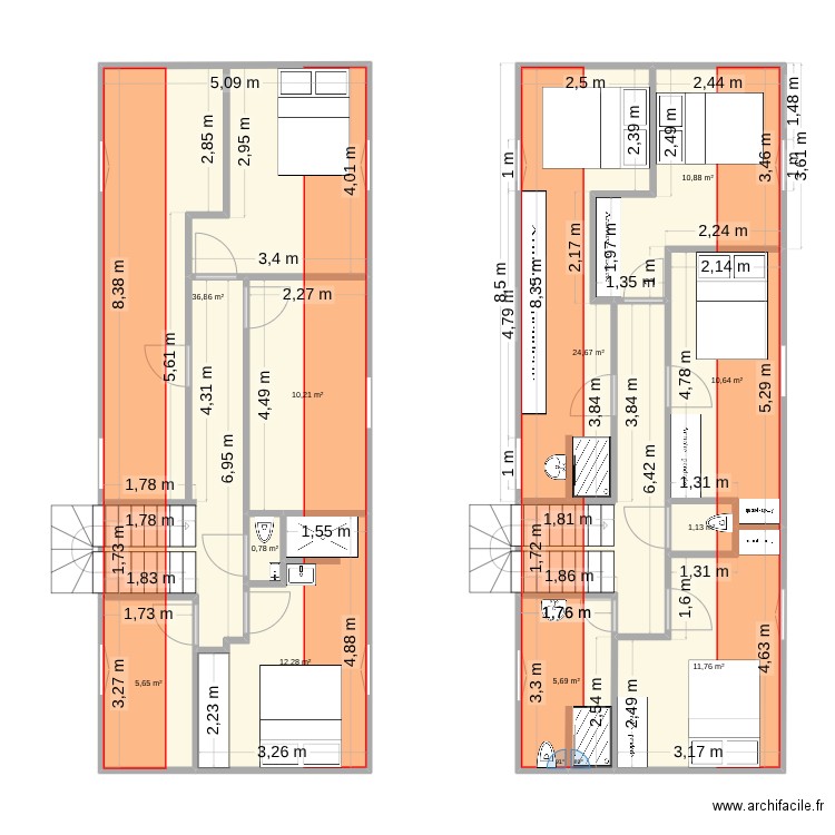 pigeonnierChambourcy1er. Plan de 11 pièces et 131 m2