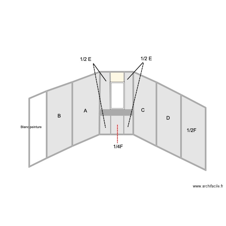 SDB calepinage option 3. Plan de 0 pièce et 0 m2