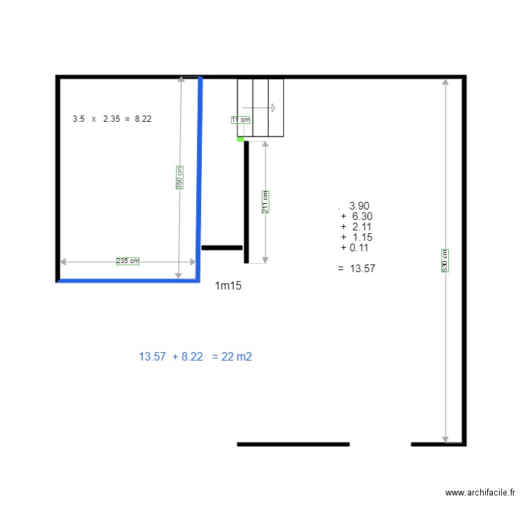 porte sousol. Plan de 0 pièce et 0 m2