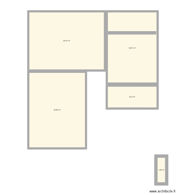 Maison. Plan de 5 pièces et 105 m2