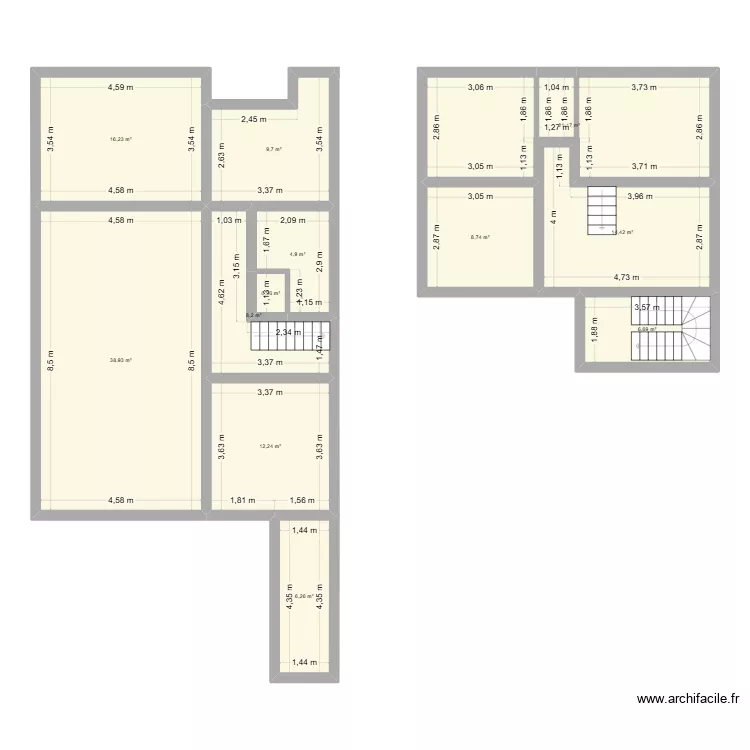 LEGLISE Ivan. Plan de 12  et 148 m²