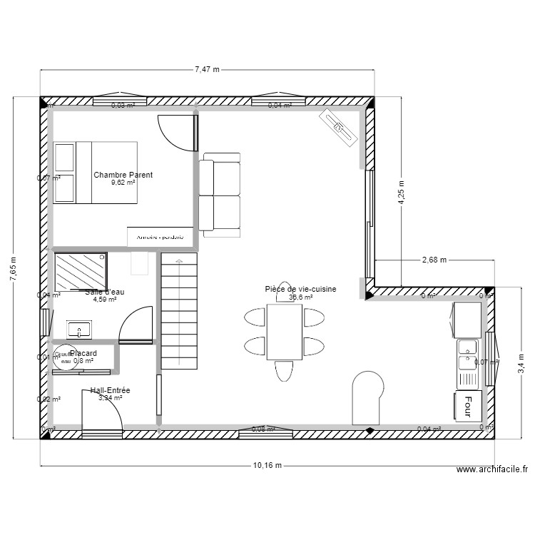 PROJET UFFHOLTZ. Plan de 19 pièces et 55 m2