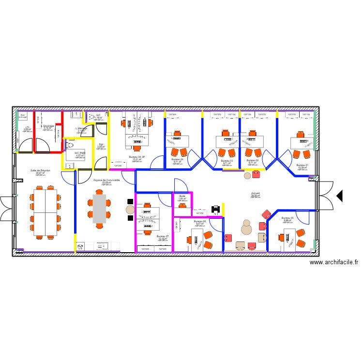 Biard EDL. Plan de 28 pièces et 194 m2