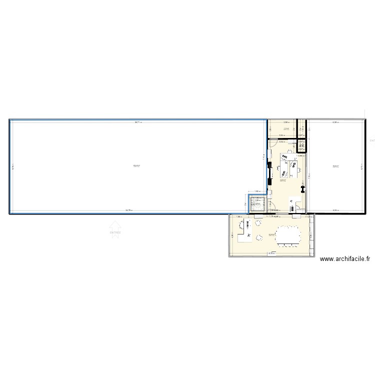 HANGARD 2. Plan de 7 pièces et 246 m2