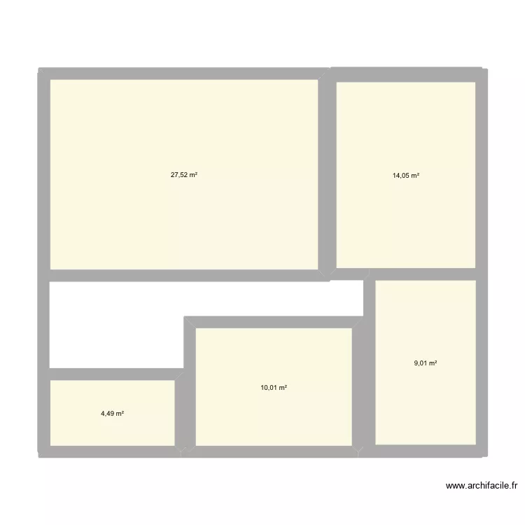 Fgtre. Plan de 5  et 65 m²