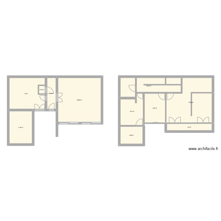 réno maison. Plan de 11 pièces et 132 m2