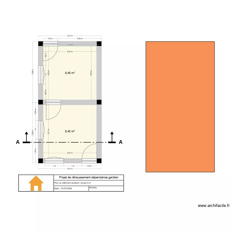 Ambohijanaka 2. Plan de 2 et 17 m² Ambohijanaka 2. Plan de 2 et 17 m²