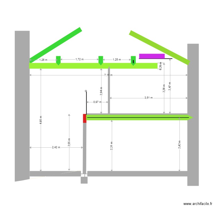 Coupe Détail Poutres *. Plan de 0 pièce et 0 m2