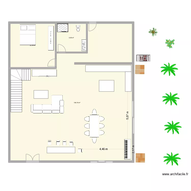 Vietnam. Plan de 3  et 188 m²