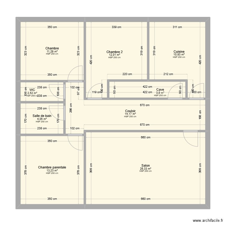 PLAN ORSINI. Plan de 9 pièces et 98 m2