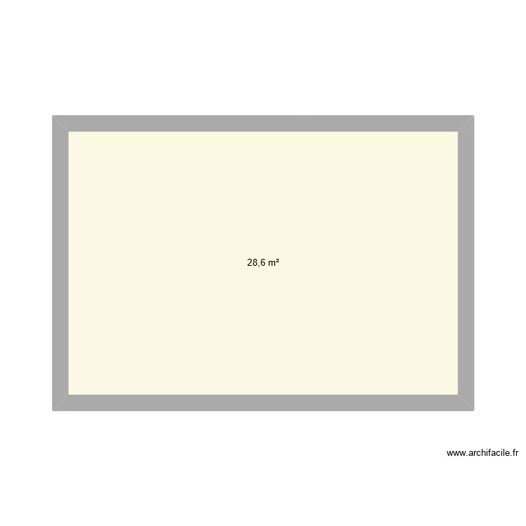 MAUGEAIS STUDIO 4.9x7m. Plan de 1  et 29 m²