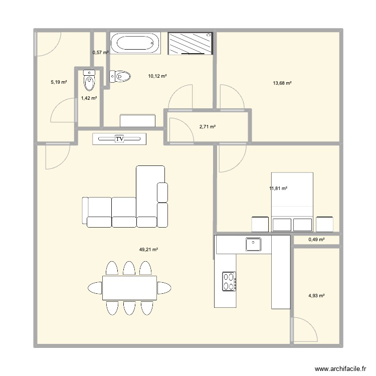 appart. Plan de 0 pièce et 0 m2