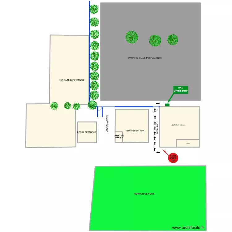 plan DAE foot. Plan de 